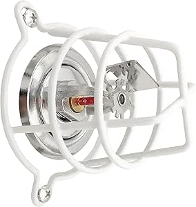 Happy Tree 4 Pack White Cage Fire Sprinkler Head Guard For Both 1 2 3 4 Fire Head For Protecting Flush Mount Side Wall Pendent Head Tools Home Improvement