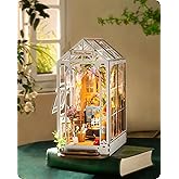 Rolife DIY Book Nook Kit Garden House, DIY Miniature Booknook Kit 3D Creative Decorative Bookend Bookshelf Insert 3D Puzzle for Adults, Halloween/Christmas Decorations/Gifts for Adults (Garden House)