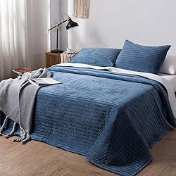 KASENTEX Plush Poly Velvet Lavish Design Quilt Set