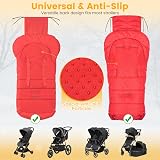 Orzbow Footmuff for Pushchair Universal Large 38.18 x 17.32 Red view 3
