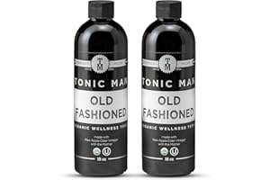 Tonic Man Old Fashioned Organic Wellness Herbal Tonic Made with Raw Apple Cider Vinegar Organic Herbs and Spices Energize Body | Immunity Booster Non-GMO 16oz Bottle (Pack of 2)