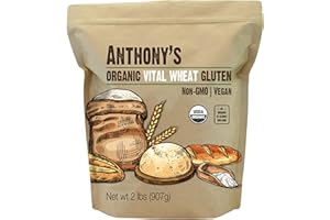 Anthony's Organic Vital Wheat Gluten, 2 lb, High in Protein, Vegan, Non GMO, Keto Friendly, Low Carb
