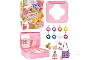 CUUCUVA Weaving Loom for Kids, Potholder Loom Kit Toys, 7.3" DIY Pot Holder Making Kit for Beginners, Creative Arts & Crafts Gifts for Girls Boys Ages 5 6 7 8-12 Year Old