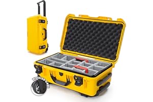 NANUK 935 Hard Case with Padded Divider – Waterproof Equipment Case with Wheels, 22” x 14” x 9” – Dustproof and Impact Resist