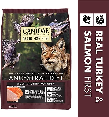 Amazon Com Canidae Grain Free Pure Ancestral Diet High Protein Freeze Dried Raw Coated Dry Cat Food Pet Supplies