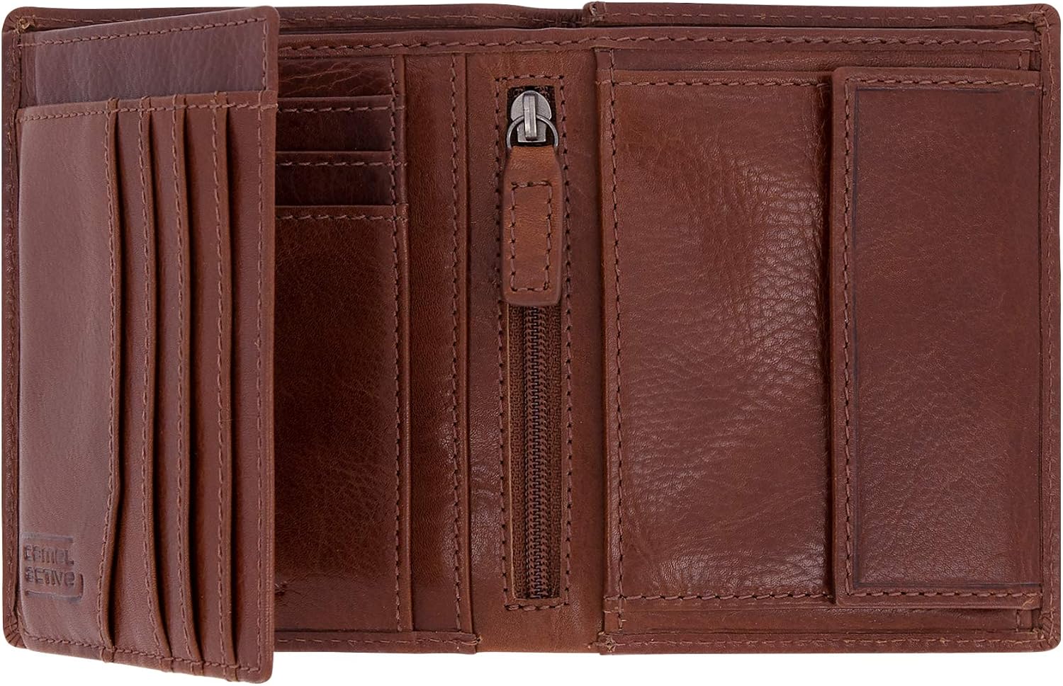 camel active, Como Men's Wallet Portrait Format, Cognac, 10 x 2 x 12, Belt Bag - Image 3