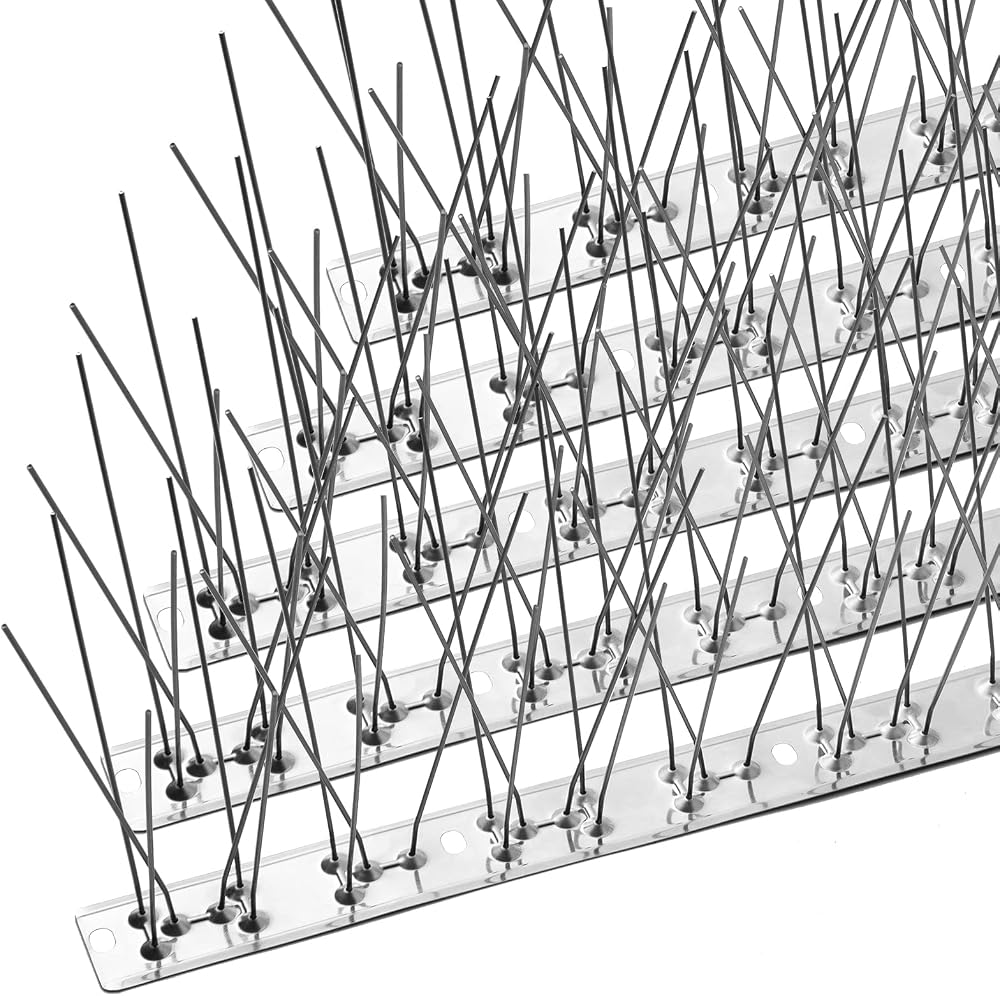 OFFO Bird Spikes with Stainless Steel Base 1.3m Coverage Pigeon Deterrent