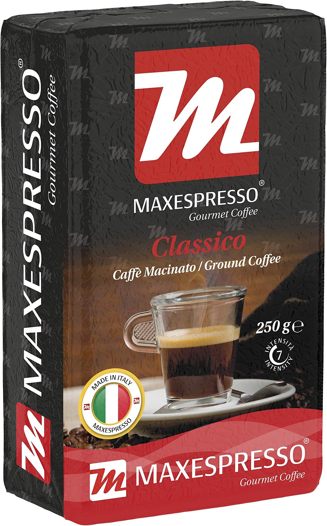 Maxespresso Ground Coffee - 1 Bag of 8 oz - Maxespesso Gourmet Coffee,100% Made In Italy