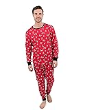 Leveret Mens Two Piece Pajamas 100% Cotton Cow Red