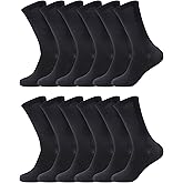 Forony Mens Dress Socks Anti Odor Combed Cotton Quick Dry Moisture Wikcing Size 8-13 Socks