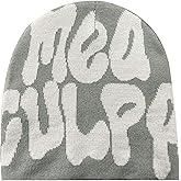 DadaFash Beanie Y2k Hat Acrylic Knit Skull Cap MEA Culpa Graphic Beanies Design Winter Warm Hats for Women Men