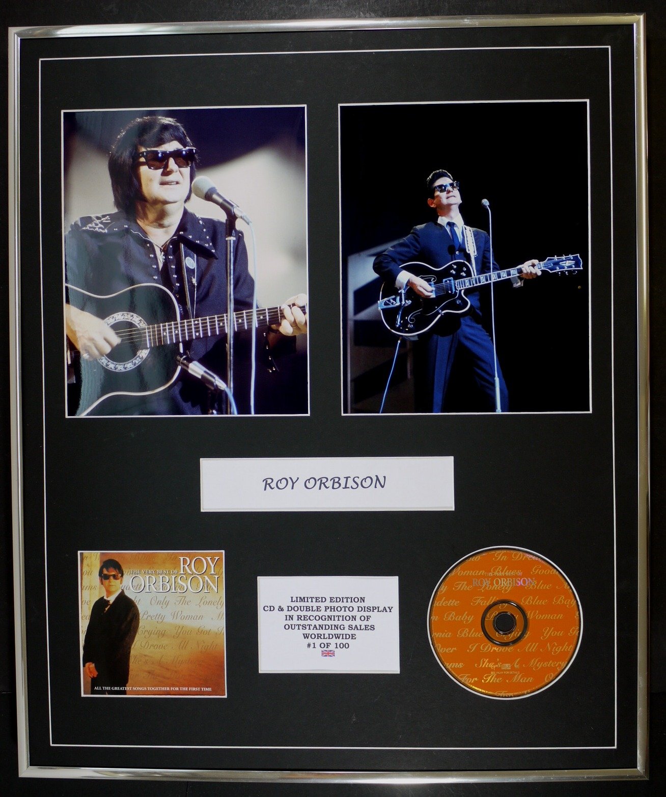 ROY ORBISON/CD & DOUBLE PHOTO DISPLAY/LTD. EDITION/COA/THE VERY BEST OF