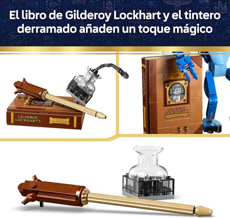 Harry Potter Cornish Goblin - Figuras Articuladas com Livro e Varinha por Gilderoy Lockhart - Decoração do Quarto - Presente de Aniversário para Raparigas e Rapazes 8+ Anos - 76461 — foto 4 de 8