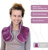 Qomfor Microwavable 1.5kg Weighted Neck Shoulder Wrap Lavender Scent view 2