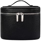 honitty Makeup Bag, Travel Make up Case with Compartments and Handle, Portable Cosmetic Organizer Bags,Toiletry Bag for Women