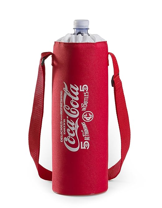 title=Meliconi Coca Cola Porta Bottiglie Termico 1,5 Lt, 600D Pu, Rosso/Bianco,