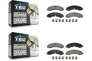 TEC Front Rear Ceramic Brake Pads Kit Replacement For GMC Chevrolet Sierra 2500 HD Silverado 3500 KTC-100811