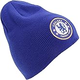 Chelsea FC Unisex Official Knitted Winter Soccer/Football Crest Hat (One Size) (Blue)