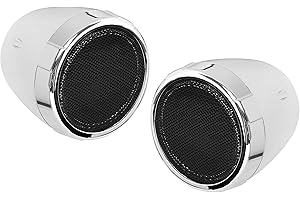 Boss Audio Systems MC425BA Motorcycle Bluetooth Speakers - 3 Inch, Weatherproof, Volume Control, Built-in Amplifier, ATV UTV Compatible