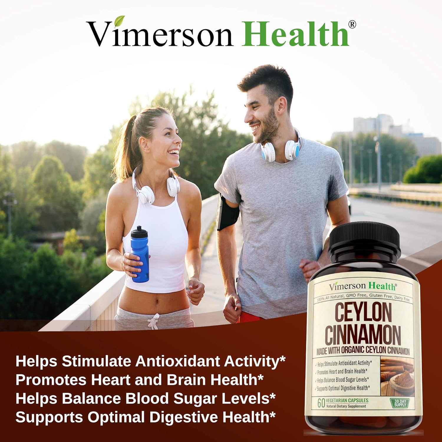 True Ceylon Cinnamon Supplement (Made with Organic Cinnamon). Supports Inflammatory Response. Plant-Based Antioxidant for Joint Support, Healthy Blood Sugar, Optimal Digestive Systems. 60 Capsules: Health & Personal Care