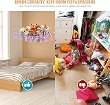 VISATOR Teddy Macrame Hamock for Stuffed Animals Purple Storage Net with LED view 3