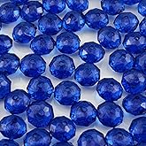 YHYPOCI 1000pcs 6mm Acrylic Crystal Beads, Faceted Rondelle Acrylic Spacer Beads for Wind Chimes Bracelet Necklace Earring Keychain Jewelry Making DIY Crafts(Sapphire Blue)