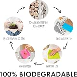 SUPERSCANDI 6 Pack Reusable Swedish Dishcloths 100% Biodegradable Grey view 6
