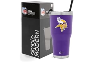 Simple Modern Officially Licensed NFL Tumbler with Flip Lid and Straw Insulated Stainless Steel Cup | Cruiser Collection | 30oz