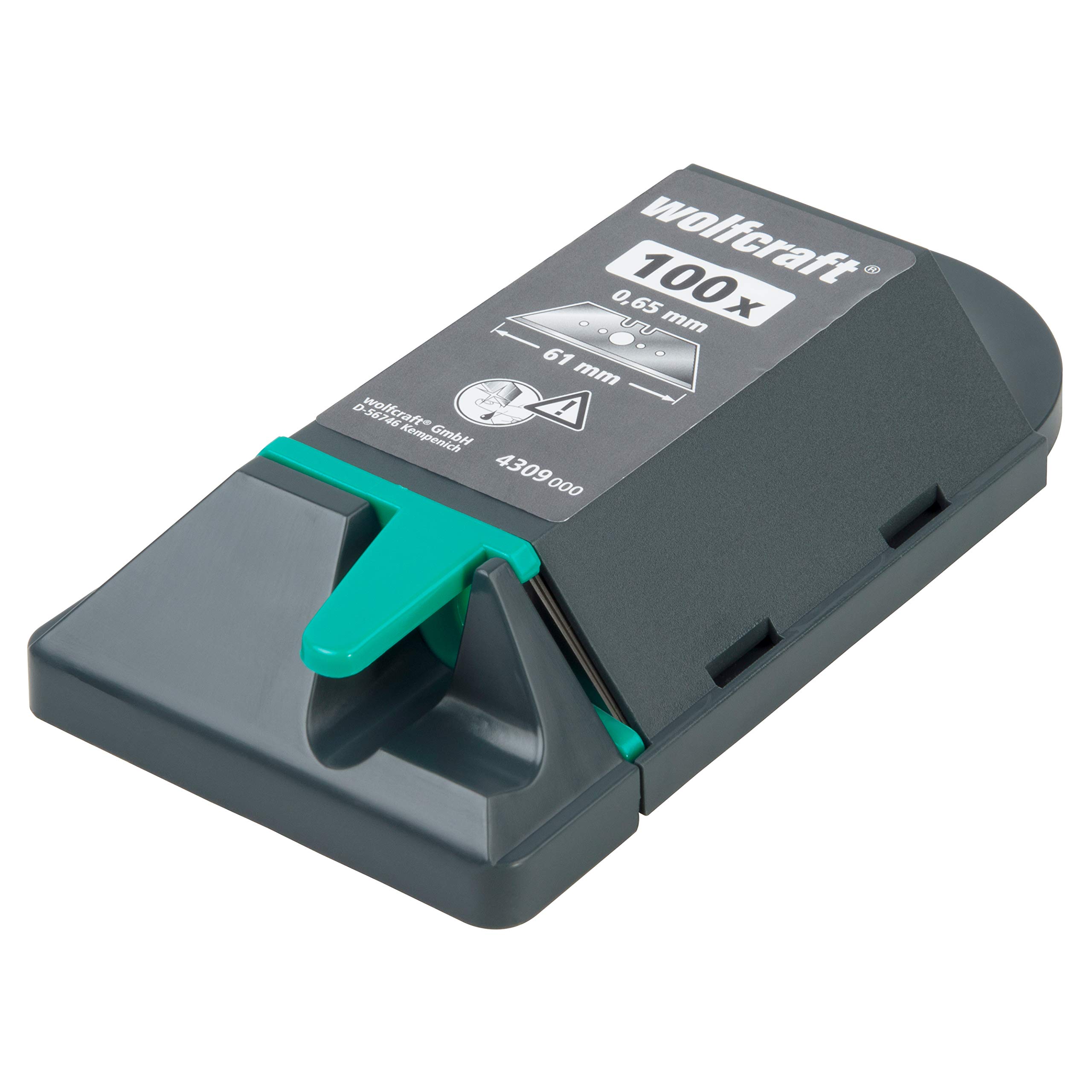 wolfcraft 100 Professional Trapezium Blades 0.65 x 61 mm I 4309000 I Accessories for trapezium blade knives