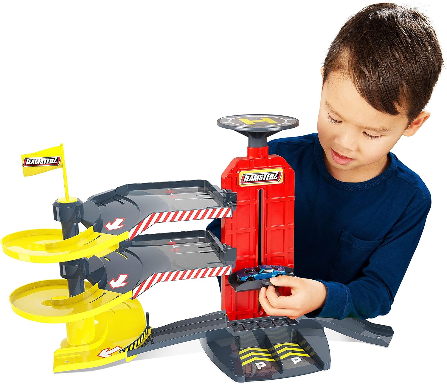 Teamsterz Park & Drive Garage + 1 Die-cast Car Multicolor JNS_483240 - Image 3