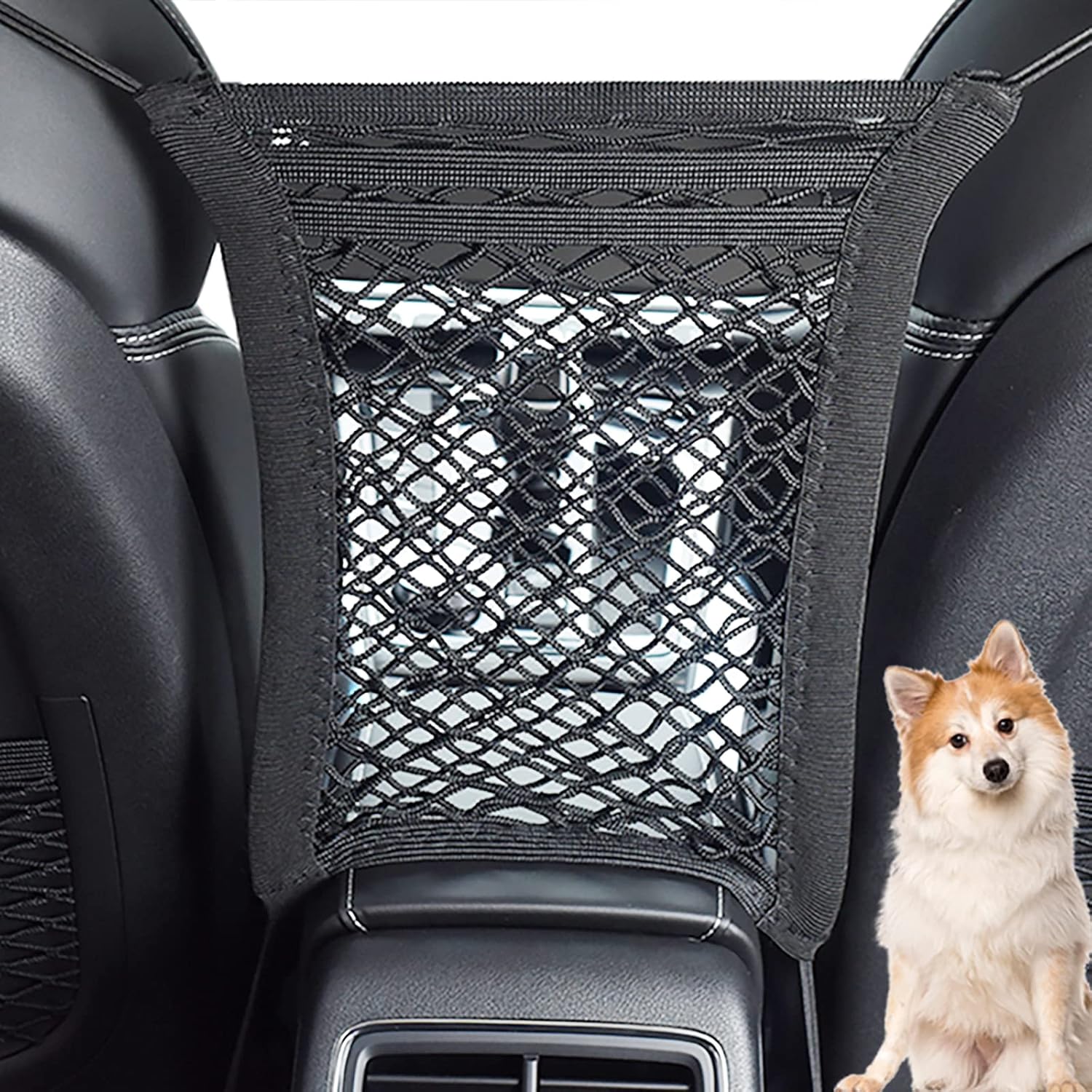 Bestdoggo Car Dog Barrier for Dogs Net Barrier 3 Layers Car Mesh Organizer, Car Divider, Dog Car Accessories, Pet Barrier, Design for Safety of Driving with Children & Pets Dog Barrier SUV(Black) : Pet Supplies