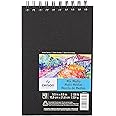 Canson Artist Series Mixed Media Paper, Wirebound Pad, 5.5x8.5 Inch, 40 Sheets (138lb/224g) - Artist Paper for Adults and Students - Watercolor, Gouache, Graphite, Ink, Pencil, Marker