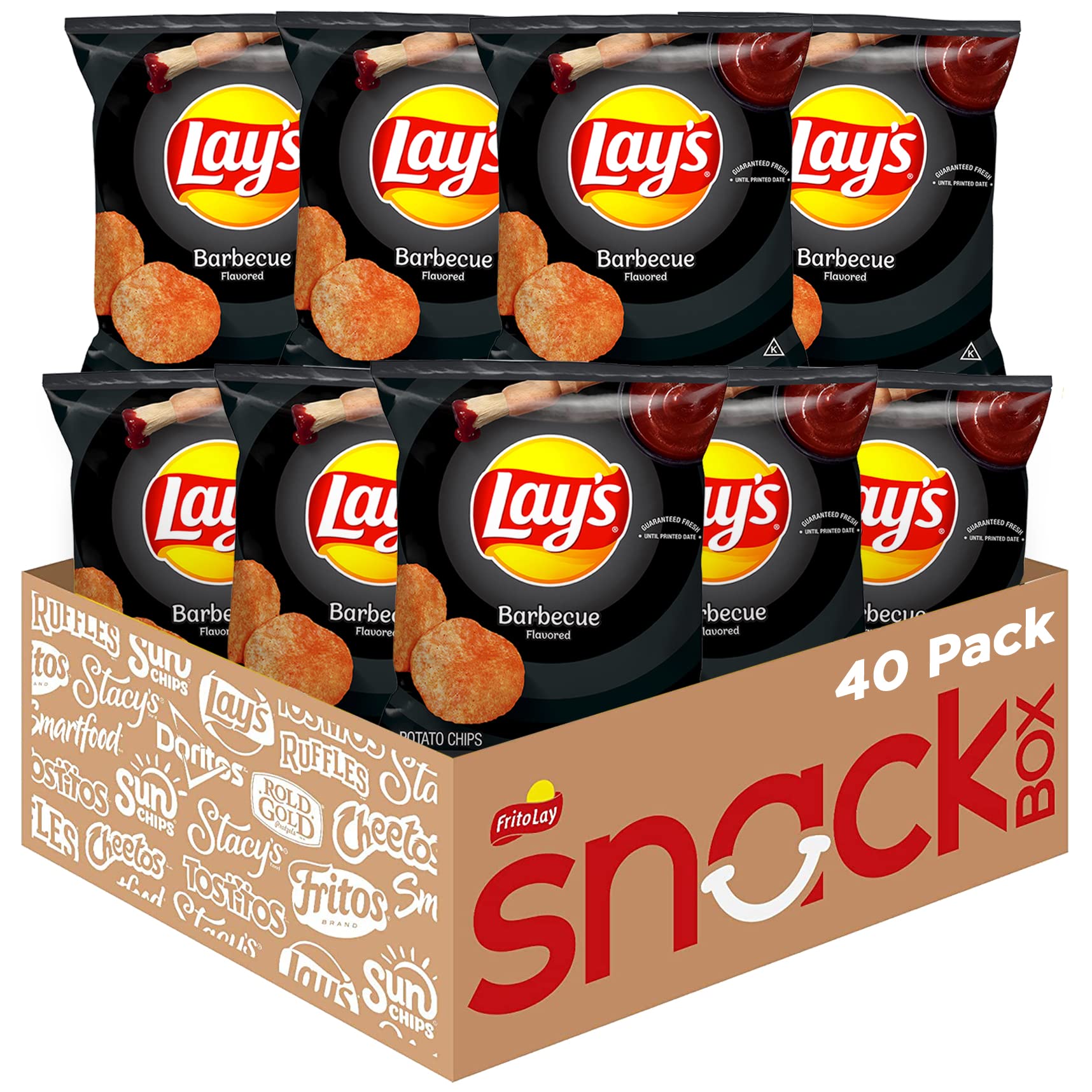 Photo 1 of **BB 7/15/25**Lay's Barbecue Flavored Potato Chips, 40 Count