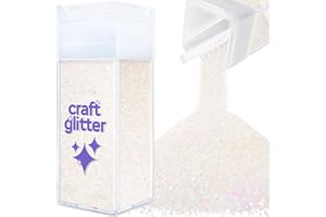 Hemway Premium Craft Glitter Shaker 130g - Mother Of Pearl Iridescent | Ultrafine Metallic Flake Sequins for Resin & Epoxy Cr