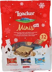 Loacker, Wafers Mini Variety Pack, 4.23 Ounce