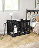 Hzuaneri Dog Crate Furniture 100 cm Double Door Barn Door Anti-Chew view 8