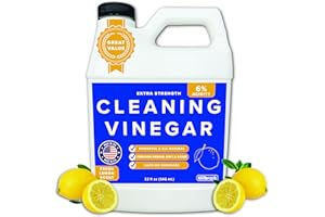 Tillbrook Cleaning Vinegar - Extra Strength 6% Acidity Vinegar for Cleaning Purpose - 32 oz Fresh Lemon Concentrated Cleaning Vinegar for Home, Kitchen, Floors & More - Safe, All-Natural & Non-Toxic