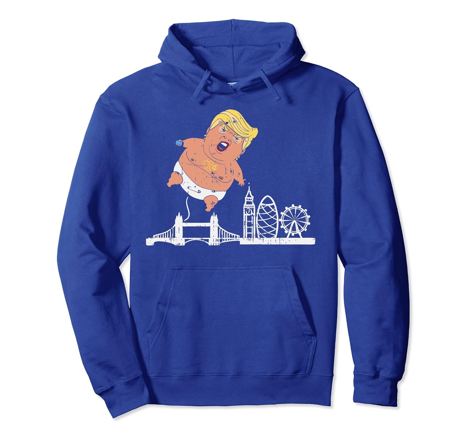 Funny Angry Trump Baby Blimp Balloon Hoodie London-anz