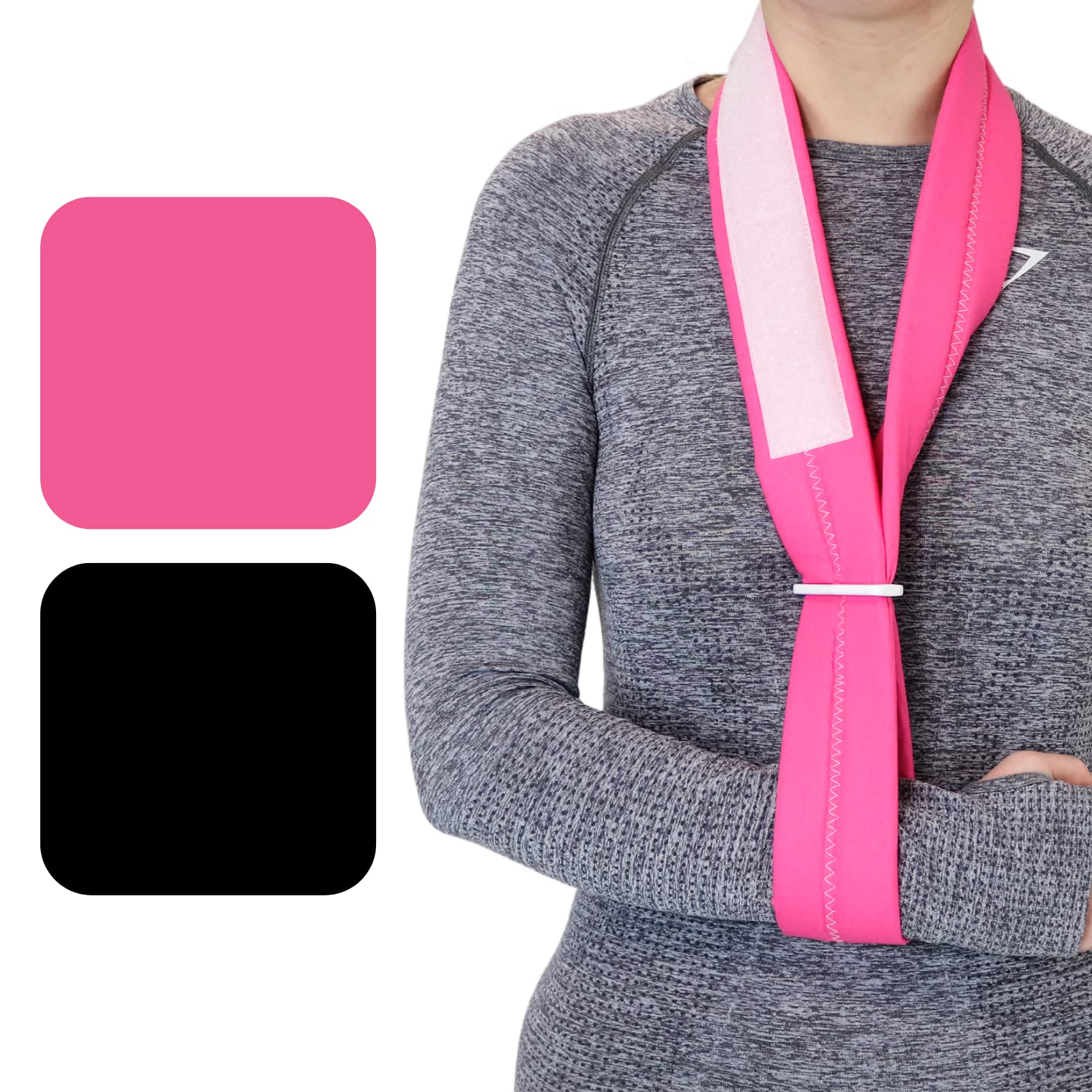 Solace Bracing Comfort Max Padded Sling (2 Colours) - British Made & NHS Supplied Collar & Cuff Sling for Adults - #1 Arm, Collarbone, Wrist, Shoulder & Elbow Support for Fractures & Injuries - Pink