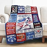 Levens Baseball Blanket Gifts 50"x60" Baseball Gifts for Boys Girls 8-12, Unique Baseballs Gift for Kids Men, Great Base-Ball Coach Presents, for Base-Ball Players/Baseball Team/Fan Throw