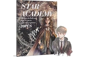 Snycler Star Academy Lot de 20 feuilles d'autocollants vintage en PET pour scrapbooking, journal intime, éphémère et travaux 