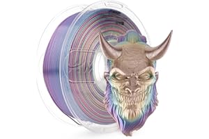 AMOLEN Silk PLA 3D Printer Filament, Shiny Multicolor Kingfisher Rainbow PLA Filament 1.75mm, Gradient Color Change PLA 3D Printing Filament for Most FDM 3D Printer, Blue Purple Yellow, 1kg (2.2lbs)