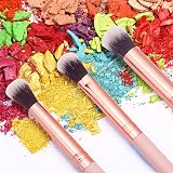 MSQ 12pcs Eyeshadow Brush Set Professional Eye Makeup Brushes Pink Handle view 6