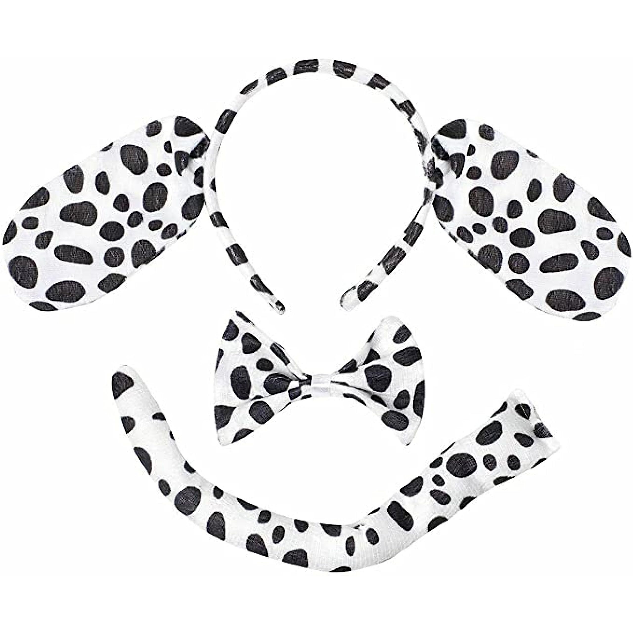 Lizzy Animals Ears Headband | Hair Bands Headwear for World Book Day Role Play Party Favor for Fancy Dress Up Animal Cosplay Costume Halloween Costume Birthday Party (Dalmatian Set)