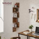 VASAGLE 5-Tier Corner Shelf LBC72BX Rustic Brown view 2