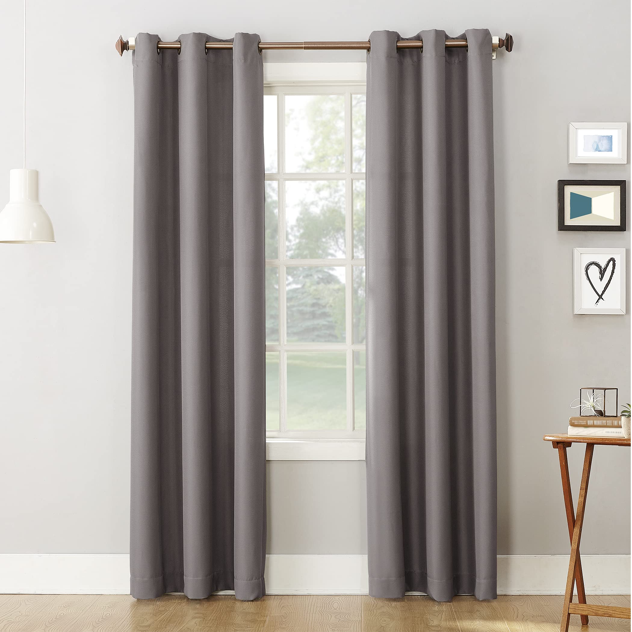 No. 918 Montego 2-Pack Casual Textured Semi-Sheer Grommet Curtain Panel Pair