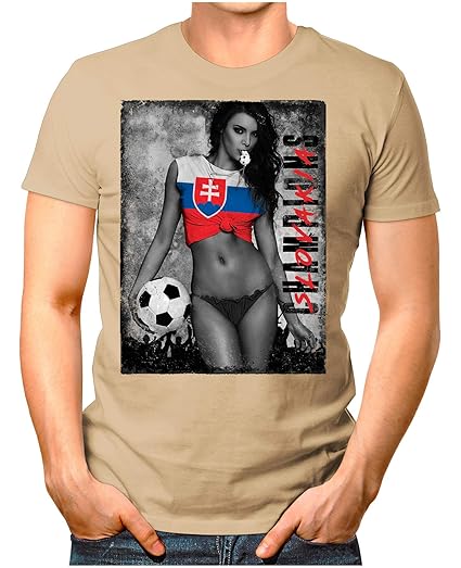 Legendary Items Herren T-Shirt WM Trikot 2018 Sexy Girl Frau Fußball Weltmeisterschaft Vintage Slowakei Slovakia