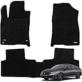 WENNEBIRD Superior Carpet Floor Mats for 2016-2021 Honda Civic, 0.5-Inch Ultra-Thick, Noise-Reducing, All-Weather Waterproof Anti-Slip – 3-Pc Set