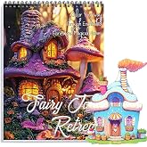 Fantasy House Adult Coloring Book, 24 Spiral-Bound & Single-Sided Patterns | Coloring Book for Adults Relaxation & Mindfulness, Arts & Crafts Gift for Women