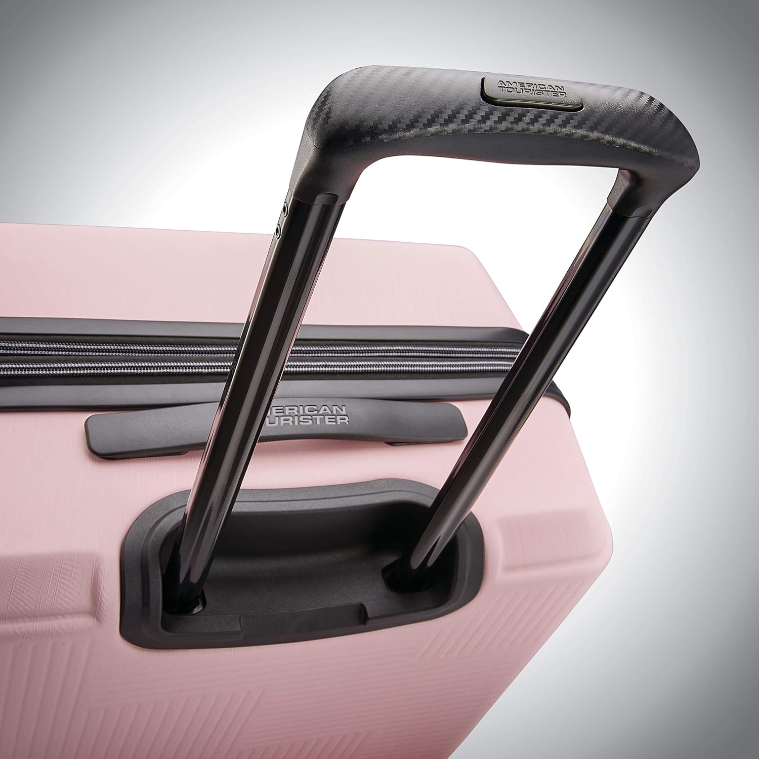  | American Tourister Stratum XLT Expandable Hardside Luggage with Spinner Wheels, Pink Blush, Carry-On 21-Inch | Carry-Ons